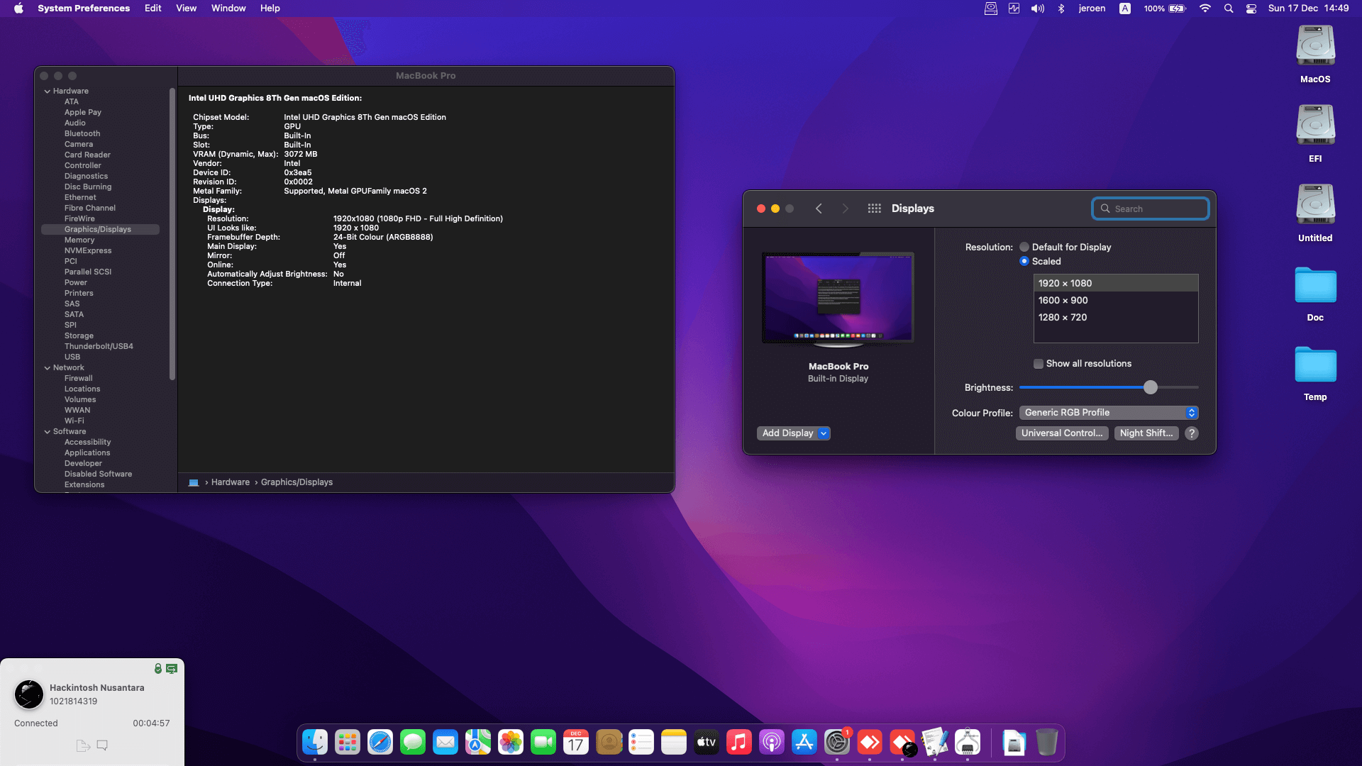HP Elitebook X360 830 G6 2nd [WhiskeyLake   Intel UHD 8Th Gen + I2C]   OpenCore 1